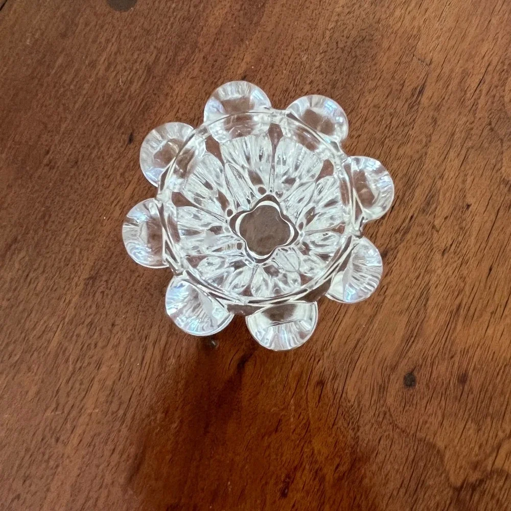 Vintage Midcentury Glass Candle Holder